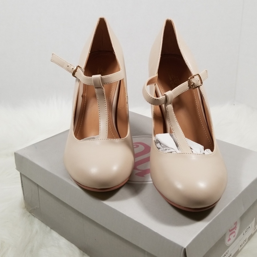 *SALE* Nude Old Fashioned Heels VINTAGE Style